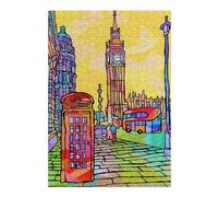 Puzzle Difficile pour Adultes 38x26cm/1000pcs London City Street Puzzle pour Adultes - Jeu Manuel - Décoration Parfaite pour Les Amateurs De Jeux 38x26cm/1000pcs