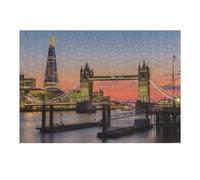 Puzzle Difficile pour Adultes 38x26cm/1000pcs London's Tower Bridge at Sunset Puzzle pour Adultes, Jouet Anti-Stress, Cadeau d'anniversaire pour Les Amis Et La Famille 38x26cm/1000pcs