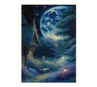 Puzzle Difficile pour Adultes 38x26cm/1000pcs Moonlit Garden Scene Puzzle Adulte, Jouet, Décoration Murale, Motif À Assembler, Cadeau pour Les Amis Et La Famille 38x26cm/1000pcs