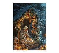 Puzzle Difficile pour Adultes 38x26cm/1000pcs Nativity Scene Holy Puzzle, Jouet, Décoration Murale, Motif À Assembler, pour Les Jeux 38x26cm/1000pcs
