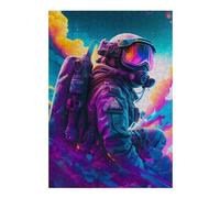 Puzzle Difficile pour Adultes 38x26cm/1000pcs Neon Astronaut in Space -7 Puzzle Adulte, Jouet, Décoration Murale, Motif À Assembler, Cadeau pour Les Amis Et La Famille 38x26cm/1000pcs