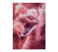 Puzzle Difficile pour Adultes 38x26cm/1000pcs Pink Snake with Smoke Puzzle pour Adultes, Jeu De Réflexion, Décoration Intérieure, Défi Éducatif 38x26cm/1000pcs