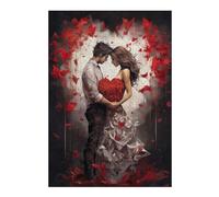 Puzzle Difficile pour Adultes 38x26cm/1000pcs Romantic Couple with Heart Puzzle, Jouet, Décoration Murale, Motif À Assembler, pour Les Jeux 38x26cm/1000pcs