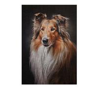 Puzzle Difficile pour Adultes 38x26cm/1000pcs Rough Collie Puzzles pour Adultes - Jeu Manuel - Une Œuvre d'art - Un pour Les Amateurs De Jeux 38x26cm/1000pcs