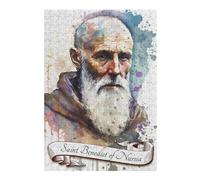 Puzzle Difficile pour Adultes 38x26cm/1000pcs Saint Benedict Benedictine Puzzles pour Adultes - Jeu Familial - Une Œuvre d'art Stimulante À Compléter 38x26cm/1000pcs