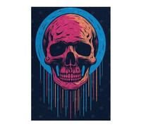Puzzle Difficile pour Adultes 38x26cm/1000pcs Skull Retro Halloween Puzzle, Jouet, Décoration Murale, Motif À Assembler, pour Les Jeux 38x26cm/1000pcs