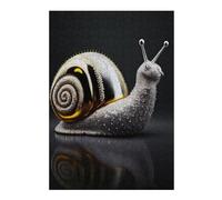 Puzzle Difficile pour Adultes 38x26cm/1000pcs Sparkling Silver Snail Puzzles pour Adultes, Jeux en Famille, Défi Éducatif Difficile 38x26cm/1000pcs