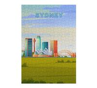 Puzzle Difficile pour Adultes 38x26cm/1000pcs Sydney Puzzle pour Adultes - Jeu Manuel - Décoration Parfaite pour Les Amateurs De Jeux 38x26cm/1000pcs