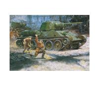 Puzzle Difficile pour Adultes 38x26cm/1000pcs T3476 with Infantry Tank Puzzle pour Adultes, Jouet, Décoration Murale, Découpe De Précision, Difficile À Compléter 38x26cm/1000pcs