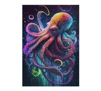 Puzzle Difficile pour Adultes 38x26cm/1000pcs The Intelligent Octopus Puzzle, Jouet, Décoration Murale, Motif À Assembler, pour Les Jeux 38x26cm/1000pcs