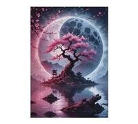 Puzzle Difficile pour Adultes 38x26cm/1000pcs Yin and Yang Sakura Puzzle pour Adultes - Jeu Manuel - Décoration Parfaite pour Les Amateurs De Jeux 38x26cm/1000pcs