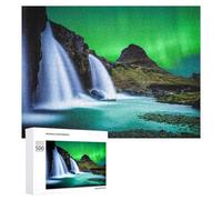 Puzzle Difficile pour Adultes 500 PCS Aurora Borealis Iceland Casse-tête pour Adultes, Jeu De Réflexion, Cadeau d'anniversaire, Cadeaux, 500 PCS