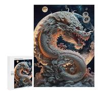 Puzzle Difficile pour Adultes 500 PCS Dragon Moonlit Serpent -1 Puzzles pour Adultes, Jouet, Décoration Murale, Défi Éducatif De Course De Vitesse Manuelle 500 PCS