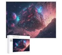 Puzzle Difficile pour Adultes 500 PCS Galactic Cube A Futuristic Structure in Space Puzzles pour Adultes, Jouet, Décoration Murale, Défi Éducatif De Course De Vitesse Manuelle 500 PCS