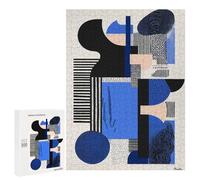 Puzzle Difficile pour Adultes 500 PCS Geometric Abstract Composition - Modern Minimalist Art Puzzles pour Adultes - Jeu Familial - pour S'amuser en Famille - Un pour Les Amateurs De Jeux