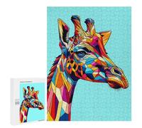 Puzzle Difficile pour Adultes 500 PCS Giraffe WPAP Pop Art Puzzles pour Adultes - Jeu Familial - pour S'amuser en Famille - Un pour Les Amateurs De Jeux 500 PCS