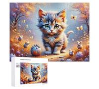 Puzzle Difficile pour Adultes 500 PCS Magical Forest Adventure with Cute Creatures Puzzles pour Adultes, Jouet, Décoration Murale, Défi Éducatif De Course De Vitesse Manuelle 500 PCS