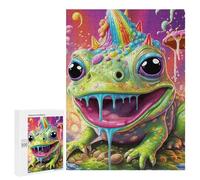 Puzzle Difficile pour Adultes 500 PCS Rainbow Slime Frog Fantasy Puzzles pour Adultes, Jouet, Décoration Murale, Défi Éducatif De Course De Vitesse Manuelle 500 PCS