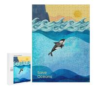 Puzzle Difficile pour Adultes 500 PCS Save The Oceans Collage Puzzles pour Adultes - Jeu Familial - pour S'amuser en Famille - Un pour Les Amateurs De Jeux 500 PCS
