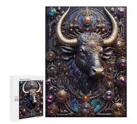 Puzzle Difficile pour Adultes 500 PCS Steampunk Mighty Bull Puzzles pour Adultes Jeux Amusants Décoration Intérieure Défi Éducatif 500 PCS