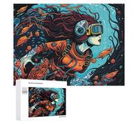 Puzzle Difficile pour Adultes 500 PCS Underwater Explorer A Dive Into Marine Life Puzzles pour Adultes, Jouet, Décoration Murale, Défi Éducatif De Course De Vitesse Manuelle 500 PCS