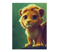 Puzzle Difficile pour Adultes 52x38cm/1000pcs Adorable Lion Cub Portrait Puzzles pour Adultes - Jeux De Détente - Analyse Et Logique - Défi Éducatif 52x38cm/1000pcs