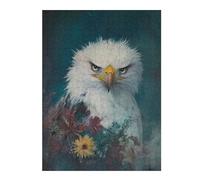 Puzzle Difficile pour Adultes 52x38cm/1000pcs Bald Eagle Portrait Puzzle pour Adultes, Jeu De Réflexion, Décoration Intérieure, Défi Éducatif 52x38cm/1000pcs