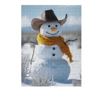 Puzzle Difficile pour Adultes 52x38cm/1000pcs Cowboy Snowman Casse-tête pour Adultes, Jeu De Réflexion, Décoration Murale, Cadeau d'anniversaire, Cadeaux, 52x38cm/1000pcs