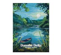 Puzzle Difficile pour Adultes 52x38cm/1000pcs Danube Delta Biosphere Reserve Romania Puzzle pour Adultes - Jeu Manuel - Décoration Parfaite pour Les Amateurs De Jeux 52x38cm/1000pcs