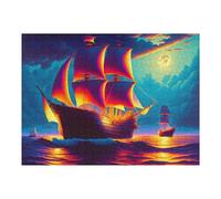 Puzzle Difficile pour Adultes 52x38cm/1000pcs Enchanted Sailing Voyage Puzzle pour Adultes, Jouet Anti-Stress, Cadeau d'anniversaire pour Les Amis Et La Famille 52x38cm/1000pcs