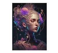 Puzzle Difficile pour Adultes 52x38cm/1000pcs Fantasy Floral Portrait -5 Puzzles pour Adultes, Jouets Anti-Stress, Décoration Intérieure, Cadeau d'anniversaire, Cadeaux, 52x38cm/1000pcs