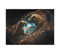 Puzzle Difficile pour Adultes 52x38cm/1000pcs Galactic Tiger Duel Puzzle pour Adultes, Jouet Anti-Stress, Cadeau d'anniversaire pour Les Amis Et La Famille 52x38cm/1000pcs