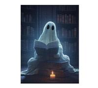 Puzzle Difficile pour Adultes 52x38cm/1000pcs Ghost in The Library Puzzles pour Adultes, Jouets Anti-Stress, Décoration Intérieure, Cadeau d'anniversaire, Cadeaux, 52x38cm/1000pcs