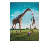 Puzzle Difficile pour Adultes 52x38cm/1000pcs Giraffe Dreams of Cotton Candy Puzzle Adulte, Jouet, Décoration Murale, Motif À Assembler, Cadeau pour Les Amis Et La Famille 52x38cm/1000pcs