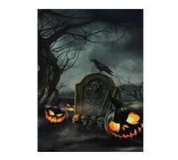 Puzzle Difficile pour Adultes 52x38cm/1000pcs Halloween Graveyard Scene Casse-tête pour Adultes, Jeu De Réflexion, Décoration Murale, Cadeau d'anniversaire, Cadeaux, 52x38cm/1000pcs