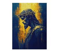 Puzzle Difficile pour Adultes 52x38cm/1000pcs Jesus Christ Portrait Puzzle, Jouet, Décoration Murale, Motif À Assembler, pour Les Jeux 52x38cm/1000pcs