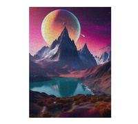Puzzle Difficile pour Adultes 52x38cm/1000pcs Lake and Mountain in Space Puzzles pour Adultes - Jeu Familial - Une Œuvre d'art Stimulante À Compléter 52x38cm/1000pcs