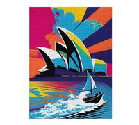 Puzzle Difficile pour Adultes 52x38cm/1000pcs Opera Sydney Colors Popart Puzzle pour Adultes - Jeu Manuel - Décoration Parfaite pour Les Amateurs De Jeux 52x38cm/1000pcs