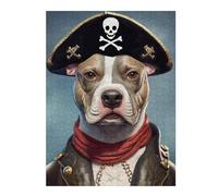Puzzle Difficile pour Adultes 52x38cm/1000pcs Pirate Pit Bull Puzzle pour Adultes, Jeu De Réflexion, Décoration Intérieure, Défi Éducatif 52x38cm/1000pcs