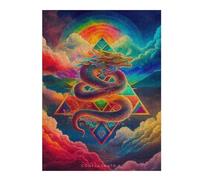 Puzzle Difficile pour Adultes 52x38cm/1000pcs Rainbow Serpent Sky Puzzle Adulte, Jouet, Décoration Murale, Motif À Assembler, Cadeau pour Les Amis Et La Famille 52x38cm/1000pcs