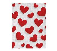 Puzzle Difficile pour Adultes 52x38cm/1000pcs Red Hearts Pattern Puzzles pour Adultes - Jeux De Détente - Analyse Et Logique - Défi Éducatif 52x38cm/1000pcs