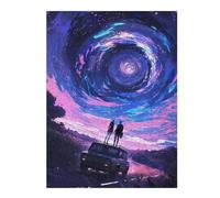 Puzzle Difficile pour Adultes 52x38cm/1000pcs Starlit Vortex Black H Puzzles pour Adultes, Jeux en Famille, Défi Éducatif Difficile 52x38cm/1000pcs