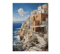 Puzzle Difficile pour Adultes 52x38cm/1000pcs Sunset Over Santorini Puzzle pour Adultes - Jeu Manuel - Décoration Parfaite pour Les Amateurs De Jeux 52x38cm/1000pcs