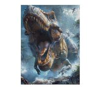 Puzzle Difficile pour Adultes 52x38cm/1000pcs T-Rex Roaring Puzzles pour Adultes - Jeux De Détente - Analyse Et Logique - Défi Éducatif 52x38cm/1000pcs