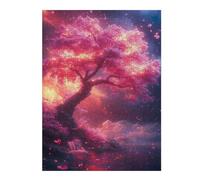 Puzzle Difficile pour Adultes 52x38cm/1000pcs The Pink Cherry Blossom Puzzle, Jouet, Décoration Murale, Motif À Assembler, pour Les Jeux 52x38cm/1000pcs