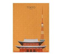 Puzzle Difficile pour Adultes 52x38cm/1000pcs Tokyo Travel Snippet Puzzles pour Adultes - Jeu Manuel - Une Œuvre d'art - Un pour Les Amateurs De Jeux 52x38cm/1000pcs