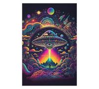 Puzzle Difficile pour Adultes 75x50cm/1000pcs Alien Spaceship Arrival Puzzles pour Adultes Jeux De Détente Cadeau d'anniversaire Cadeau d'anniversaire, Cadeaux, 75x50cm/1000pcs
