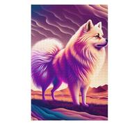 Puzzle Difficile pour Adultes 75x50cm/1000pcs Colorful Arctic Wolf Illustration Puzzles pour Adultes Jeux De Détente Cadeau d'anniversaire Cadeau d'anniversaire, Cadeaux, 75x50cm/1000pcs