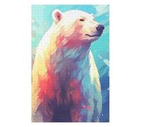 Puzzle Difficile pour Adultes 75x50cm/1000pcs Colorful Polar Bear Illustration Puzzles pour Adultes - Jeux De Détente - Analyse Et Logique - Défi Éducatif 75x50cm/1000pcs