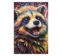 Puzzle Difficile pour Adultes 75x50cm/1000pcs Colorful Raccoon Artwork-9 Puzzle pour Adultes, Casse-tête, Jeu De Rapidité, pour Les Joueurs 75x50cm/1000pcs